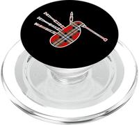Diseño Tradicional de gaitas escocesas a Cuadros PopSockets PopGrip para MagSafe
