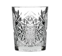 Diseño tradicional gafas doble Hobstar 12 oz/340 ml - Juego de 12 - Vaso para Whisky con Vintage de cristal tallado