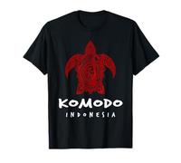 Diseño Tribal de Playa de Tortuga Marina de Komodo Indonesia Camiseta