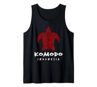 Diseño Tribal de Playa de Tortuga Marina de Komodo Indonesia Camiseta sin Mangas