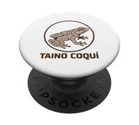 Diseño Tribal taíno con Rana coquí y Herencia puertorriqueña PopSockets PopGrip Adhesivo