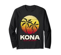 Diseño Tropical de la Isla Grande de Kona, Kona, Hawái Manga Larga