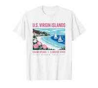 Diseño Tropical de Vacaciones en Isla U.S. Virgin Islands Camiseta