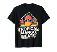 Diseño Tropical Mango Beats para Amantes de la Fruta caribeña Camiseta
