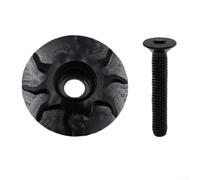 Diseño único CNC aleación de aluminio Casquillo de auriculares con perno de acero inoxidable para personalización de bicicletas (negro)