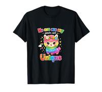 Diseño único de Letras de Patchwork Kawaii Rainbow Llama Camiseta