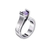 Diseño único Metal geométrico cuadrado zircon anillo femenino joyería regalo lavabo anillos, 8, Cobre, Sin piedra preciosa