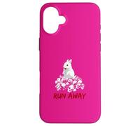 Diseño Unisex Divertido de Conejo Run Away Carcasa para iPhone 16 Plus
