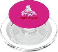 Diseño Unisex Divertido de Conejo Run Away PopSockets PopGrip para MagSafe