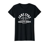 Diseño Universitario Charlotte Brontë Jane Eyre Camiseta gráfica económica, Mujer, Negro, L