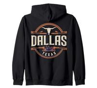 Diseño Urbano de Viaje Urbano del Perfil de la Ciudad de Dallas Texas Sudadera con Capucha