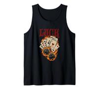 Diseño Vintage de Apuestas para Amantes del Póker Camiseta sin Mangas