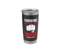 Diseño vintage de artes marciales mixtas Fausto para amantes del karate Vaso térmico de acero inoxidable de doble pared