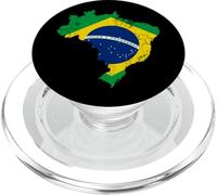 Diseño vintage de bandera de Brasil con diseño de orgullo brasileño envejecido PopSockets PopGrip para MagSafe