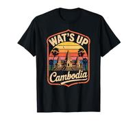 Diseño vintage de Camboya, templo de Angkor Wat, sudeste asiático Camiseta