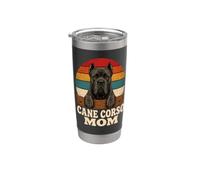 Diseño vintage de Cane Corso Mom para amantes de los perros Vaso térmico de acero inoxidable de doble pared