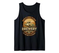 Diseño vintage de cervecería de camión para hombres papás que aman la buena cerveza Camiseta sin Mangas