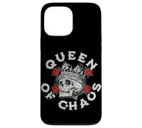 Diseño vintage de corona de calavera con rosas para reinas del caos Carcasa para iPhone 13 Pro Max