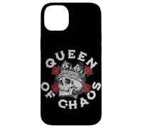 Diseño vintage de corona de calavera con rosas para reinas del caos Carcasa para iPhone 14 Plus