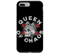 Diseño vintage de corona de calavera con rosas para reinas del caos Carcasa para iPhone 7 Plus/8 Plus
