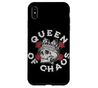 Diseño vintage de corona de calavera con rosas para reinas del caos Carcasa para iPhone XS Max