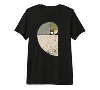 Diseño Vintage de Fibonacci en Espiral, proporción Dorada, matemáticas, Ciencia Camiseta Premium