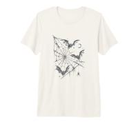 Diseño Vintage de Gothic Bats Spider Web Moon Dark Halloween Camiseta Premium