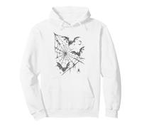 Diseño Vintage de Gothic Bats Spider Web Moon Dark Halloween Sudadera con Capucha