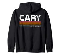 Diseño Vintage de la Ciudad Natal de Cary, Carolina del Norte Sudadera con Capucha