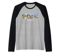 Diseño Vintage de la prefectura de Granada-Granada Ciudad de Camiseta Manga Raglan