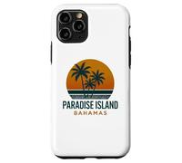 Diseño vintage de Paradise Island Bahamas con puesta de sol tropical Carcasa para iPhone 11 Pro