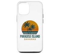 Diseño vintage de Paradise Island Bahamas con puesta de sol tropical Carcasa para iPhone 12/12 Pro