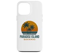 Diseño vintage de Paradise Island Bahamas con puesta de sol tropical Carcasa para iPhone 13 Pro Max