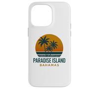 Diseño vintage de Paradise Island Bahamas con puesta de sol tropical Carcasa para iPhone 14 Pro Max