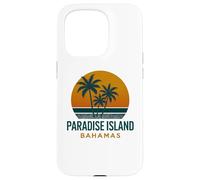 Diseño vintage de Paradise Island Bahamas con puesta de sol tropical Carcasa para iPhone 15 Pro