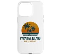 Diseño vintage de Paradise Island Bahamas con puesta de sol tropical Carcasa para iPhone 15 Pro Max