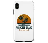 Diseño vintage de Paradise Island Bahamas con puesta de sol tropical Carcasa para iPhone XS Max
