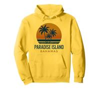 Diseño vintage de Paradise Island Bahamas con puesta de sol tropical Sudadera con Capucha