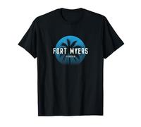 Diseño vintage de playa con palmeras de Fort Myers FL Camiseta