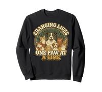 Diseño Vintage de Rescate de Mascotas Que Cambia Vidas una Pata a la Vez Sudadera