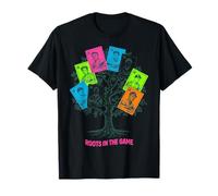 Diseño Vintage de Tarjeta de béisbol Roots In The Game Camiseta