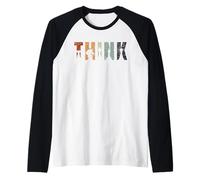 Diseño vintage de Think Chess Pieces Art, jugador de ajedrez y amante Camiseta Manga Raglan