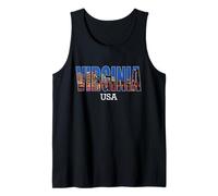 Diseño Vintage de Virginia USA State Vintage City Camiseta sin Mangas