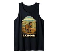 Diseño vintage del parque nacional del Reino Unido de Exmoor Pony Camiseta sin Mangas