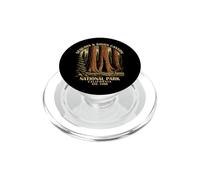 Diseño Vintage del Parque Nacional Sequoia California PopSockets PopGrip para MagSafe
