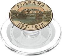 Diseño Vintage del Puente de Alabama - Orgullo de 1819 PopSockets PopGrip para MagSafe