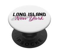 Diseño Vintage NY Classic LI New York de Long Island New York PopSockets PopGrip Adhesivo