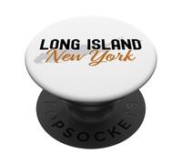 Diseño Vintage NY Classic LI New York de Long Island New York PopSockets PopGrip Adhesivo