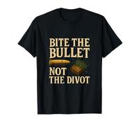 Diseño Western Golf Pun Bite The Bullet Divot Camiseta