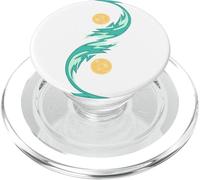 Diseño Yin Yang Azul Eléctrico PopSockets PopGrip para MagSafe